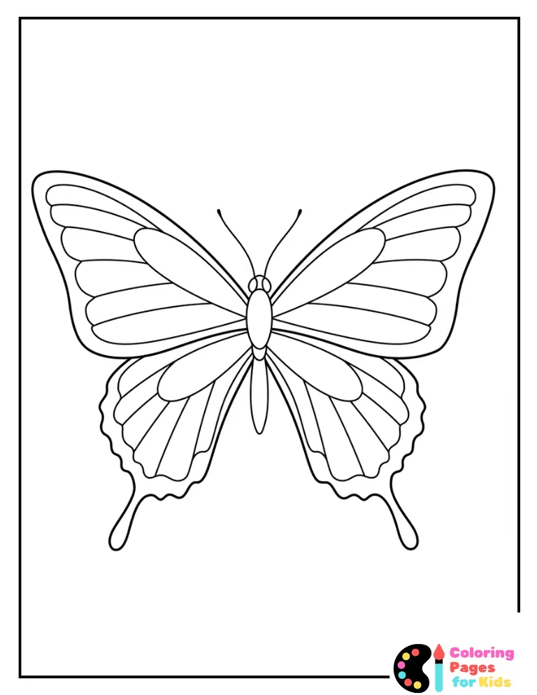 Simple Butterfly Coloring Page