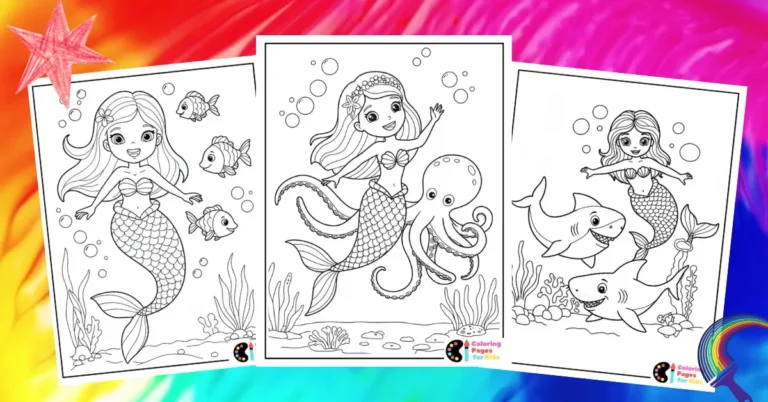 mermaid coloring pages