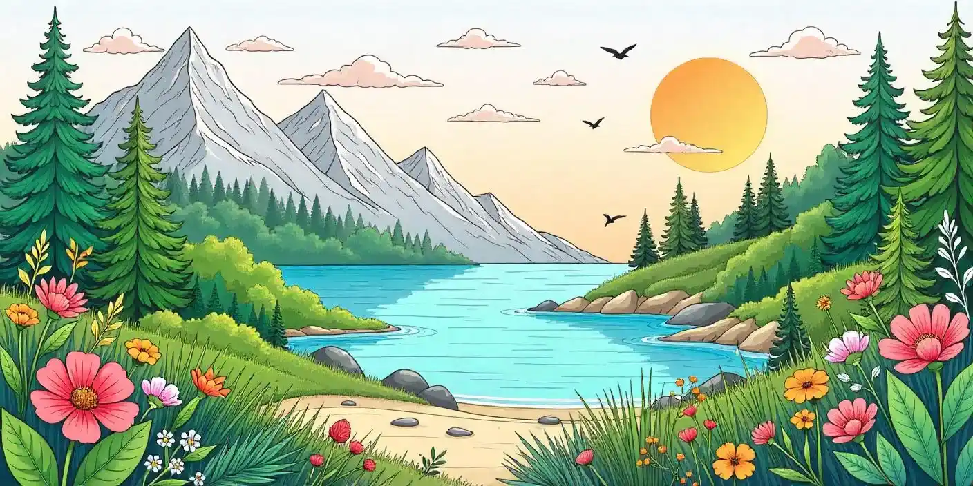 Discover Endless Fun with Our Free PDF Printable Coloring Pages for Kids 38 nature & scenery coloring pages for kids