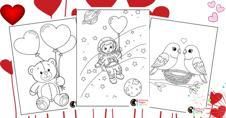valentine day coloring pages