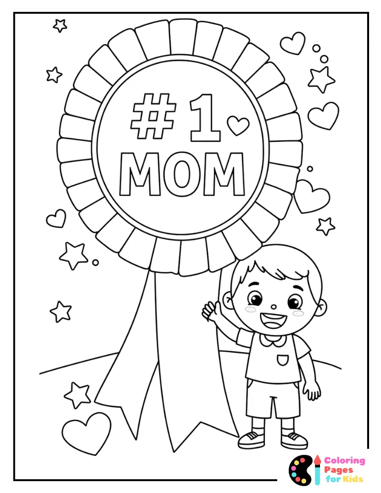 best mom award coloring page