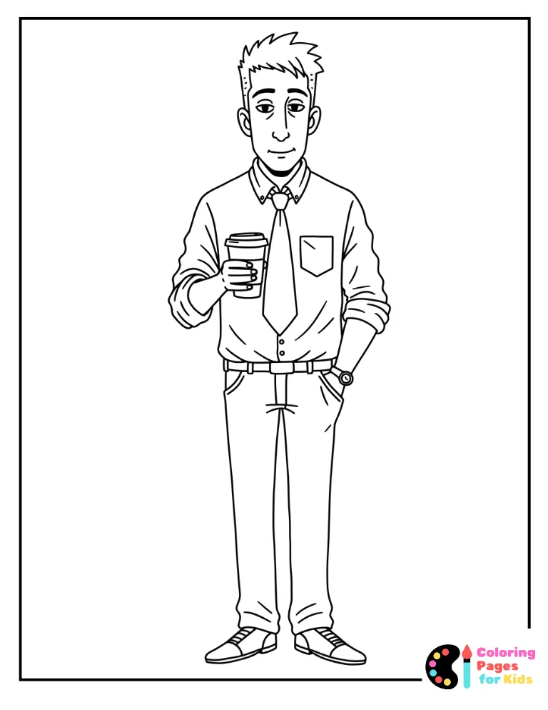 chandler in coffee break pose