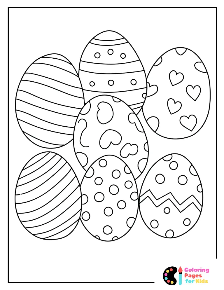 Easter Egg Coloring Pages for Kids (Free PDF Printable) 17 color your own easter egg coloring sheet