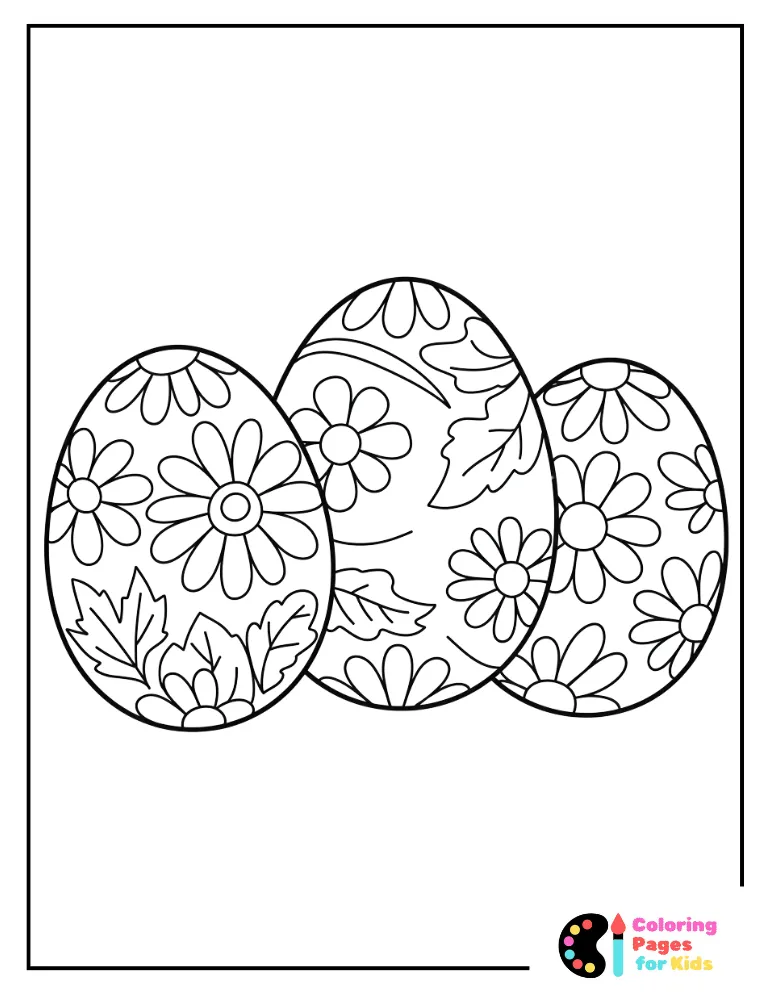 Easter Egg Coloring Pages for Kids (Free PDF Printable) 14 detailed easter egg wreath coloring page