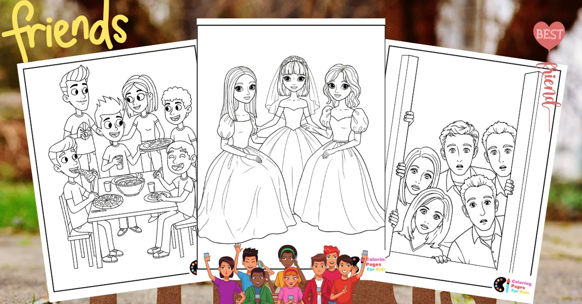 friends coloring pages
