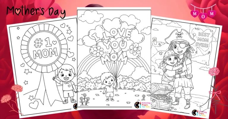 Motherโs Day Coloring Pages for Kids (Free PDF Printable) 24 mother day coloring page