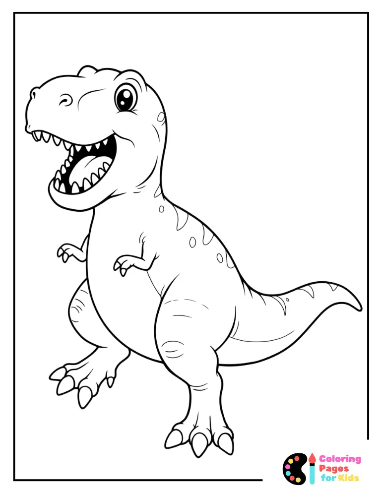 t-rex coloring page