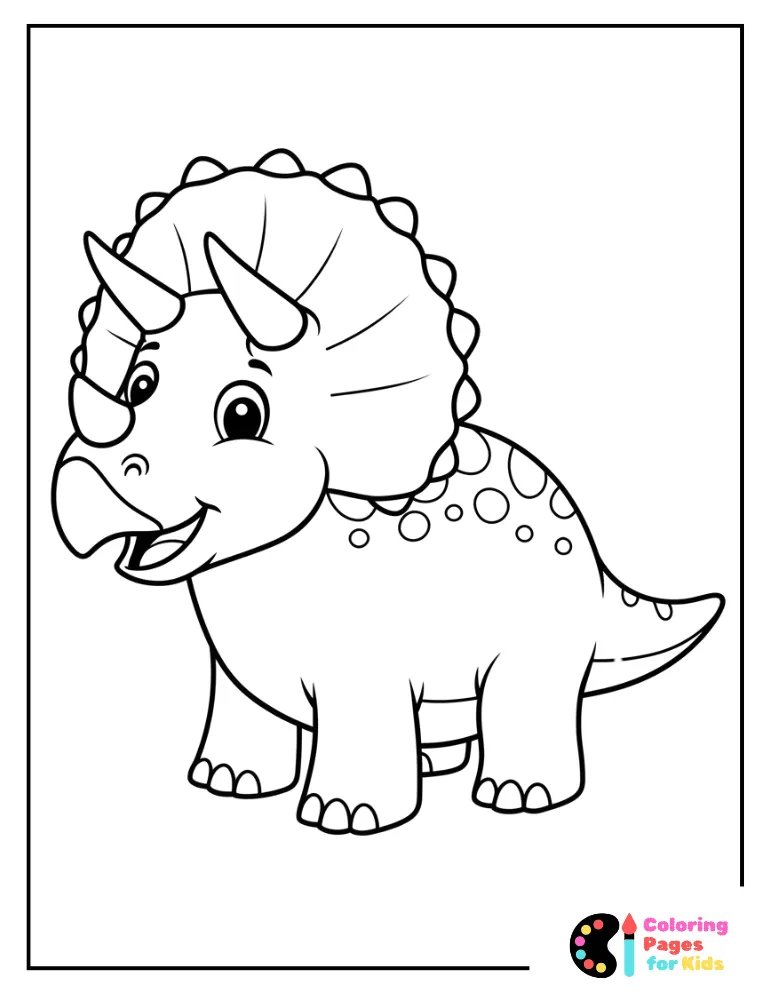 triceratops coloring page
