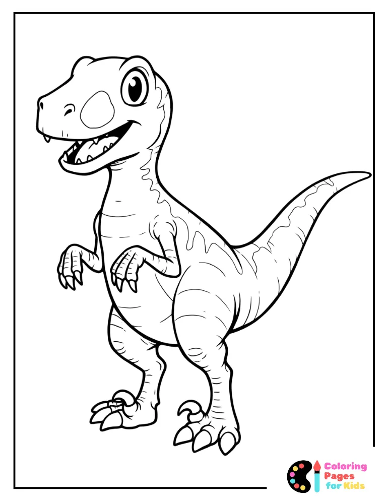 velociraptor coloring page