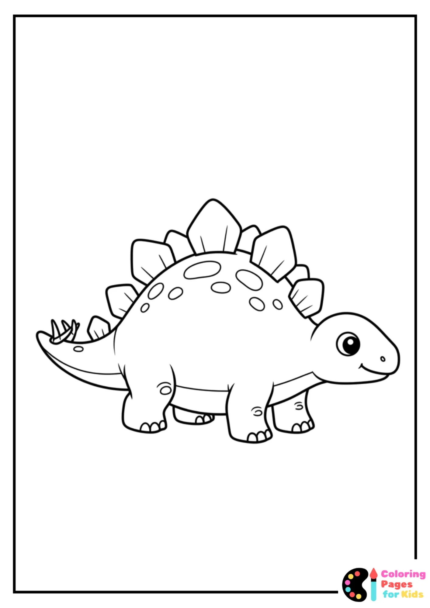 baby stegosaurus coloring page