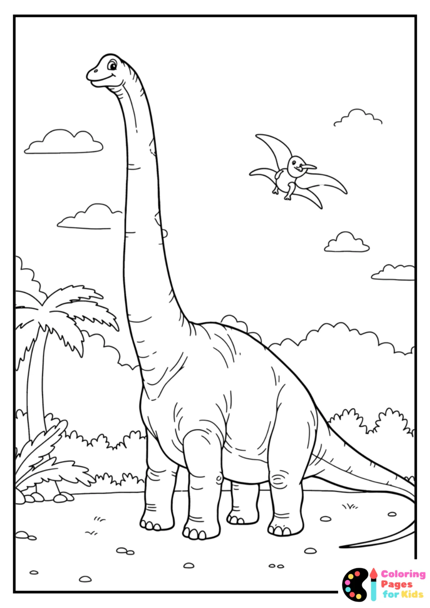 brachiosaurus standing tall coloring sheet