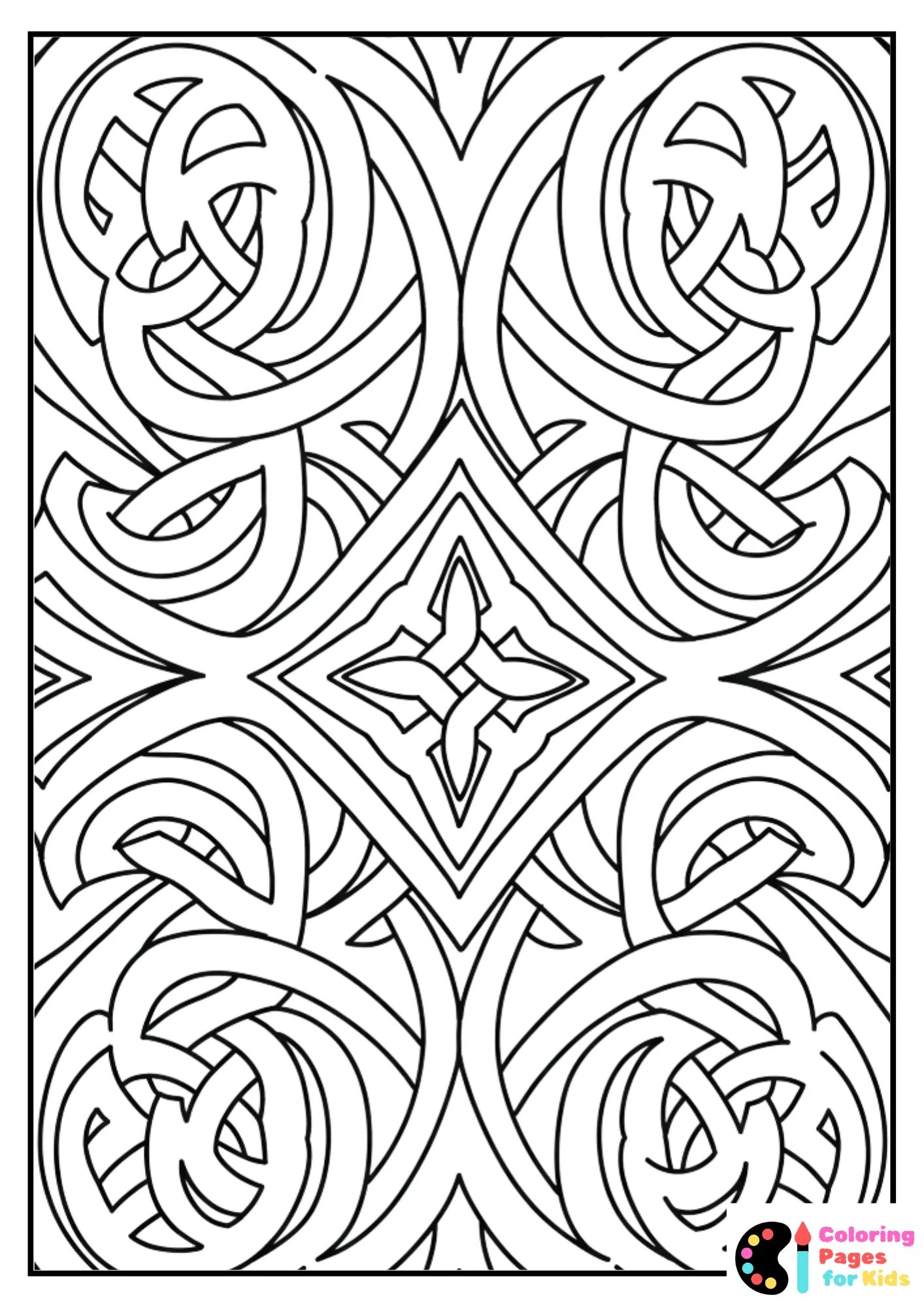 cube pattern coloring sheet