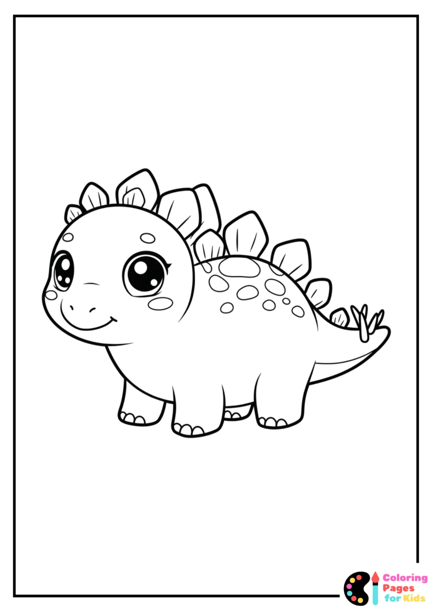cute stegosaurus coloring page for preschoolers (1)