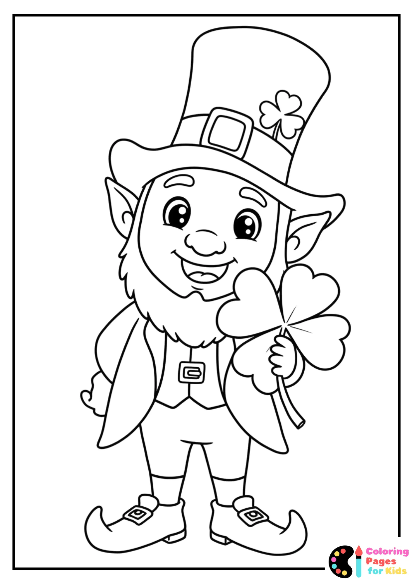 dancing leprechaun coloring sheet