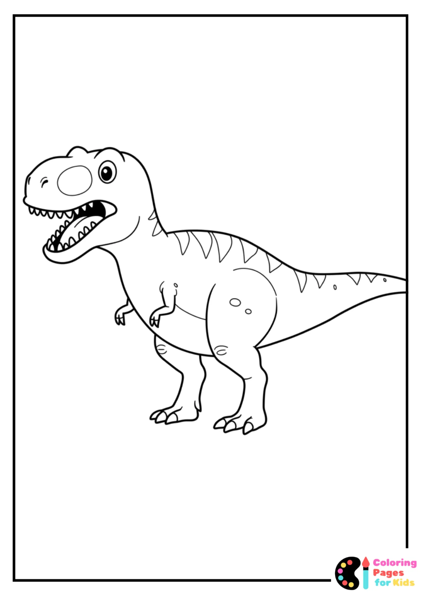 detailed t-rex coloring page