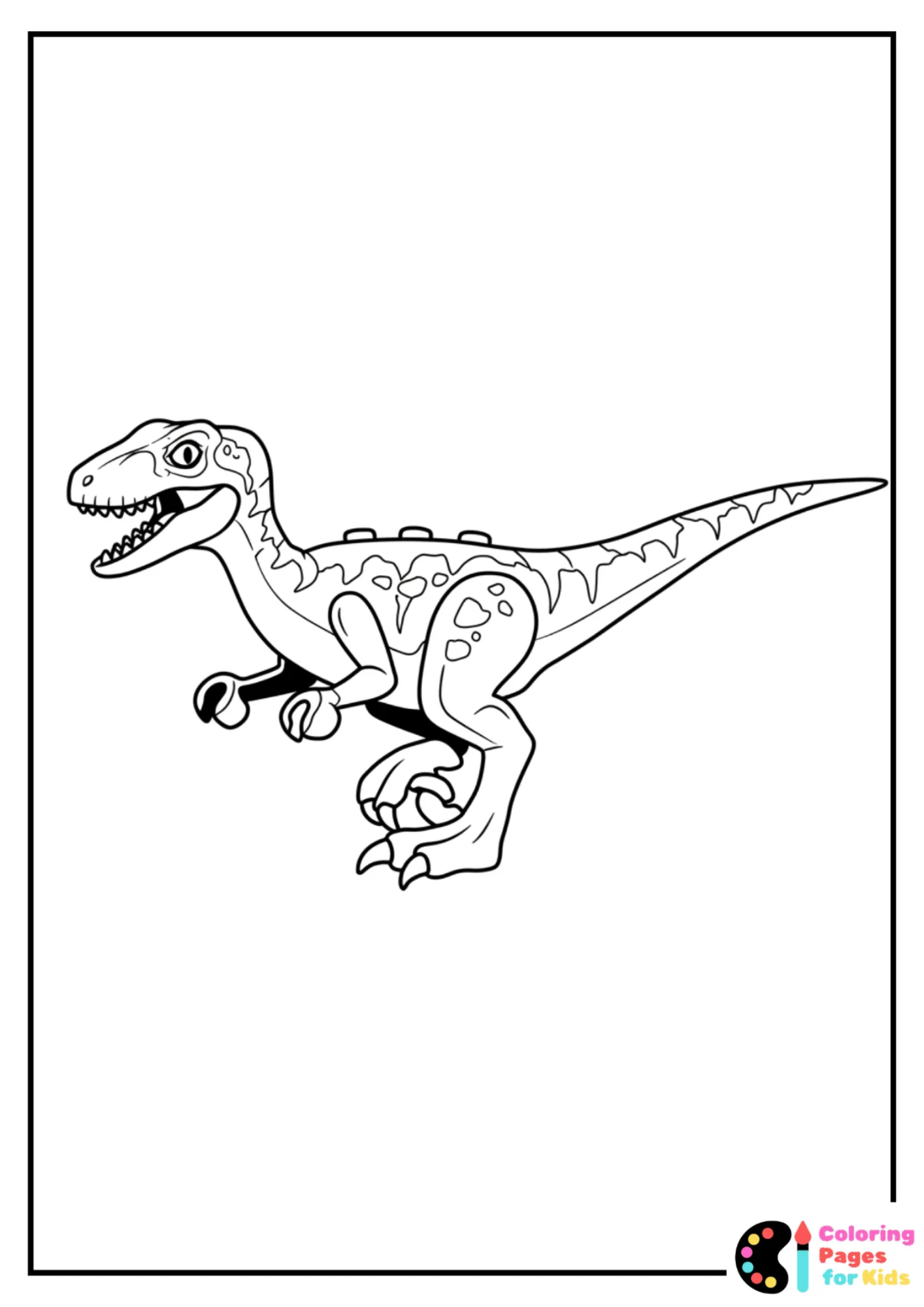 Velociraptor Coloring Pages for Kids (Free PDF Printable) 17 feathered raptor coloring sheet