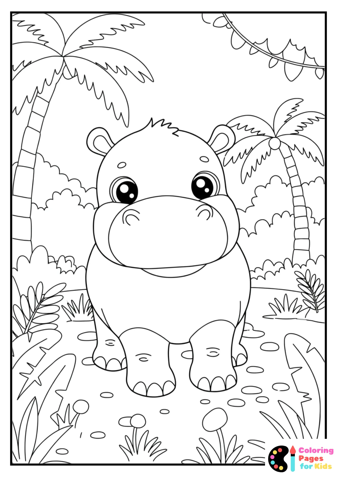 Hippo Coloring Pages for Kids (Free PDF Printable) 13 gloria hippo coloring sheet