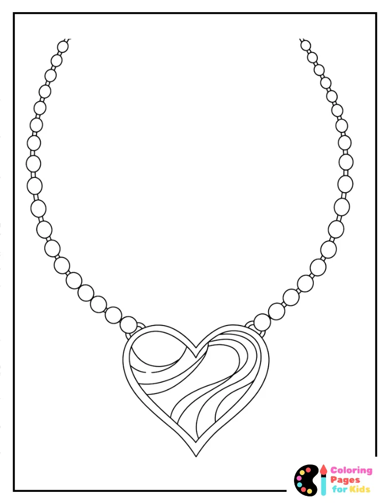 heart of the ocean necklace coloring page
