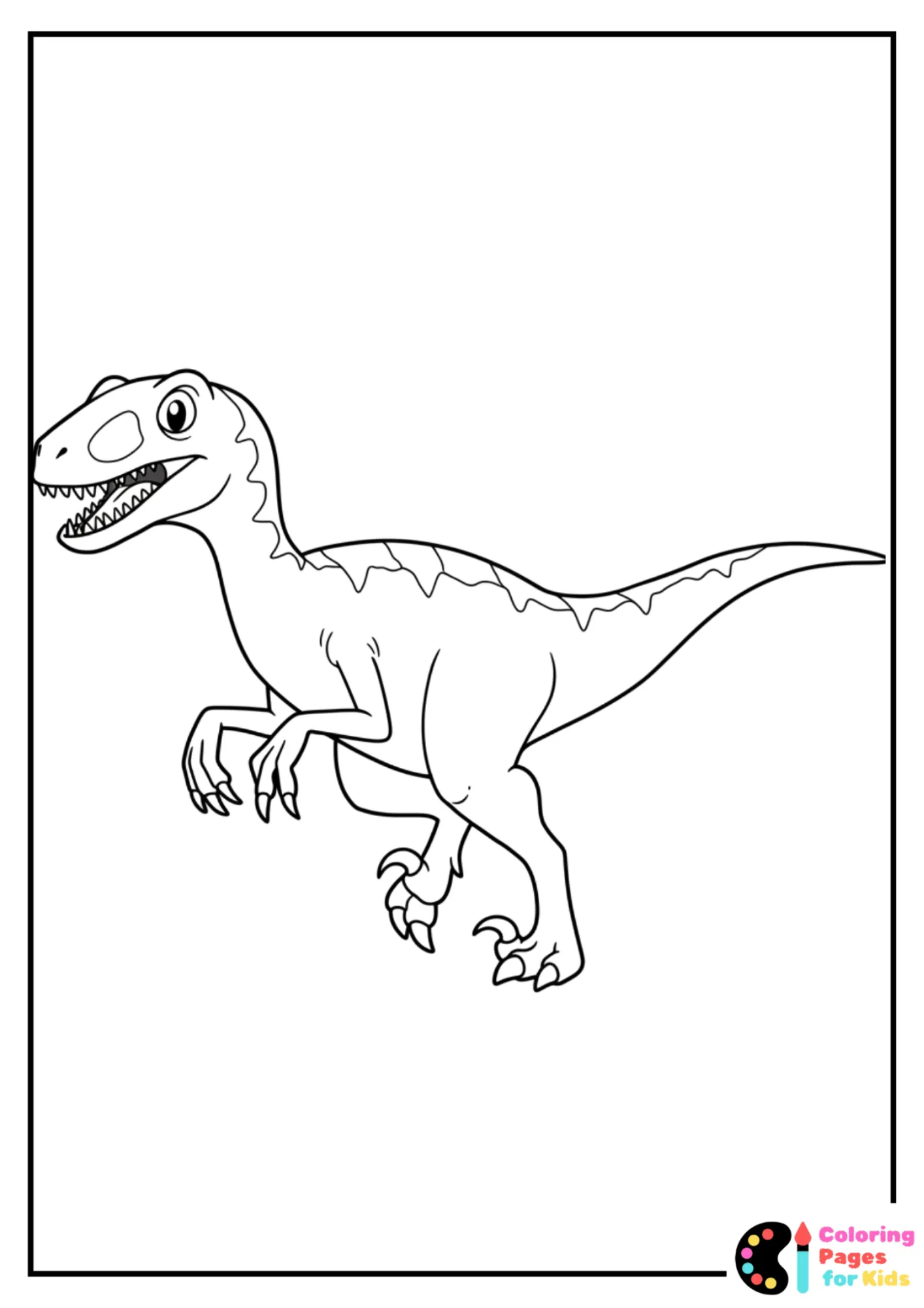 Velociraptor Coloring Pages for Kids (Free PDF Printable) 15 jurassic park velociraptors coloring sheet