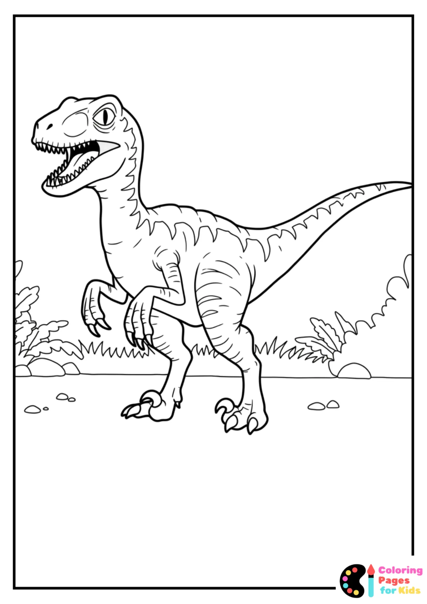 Velociraptor Coloring Pages for Kids (Free PDF Printable) 14 jurassic world velociraptor coloring page