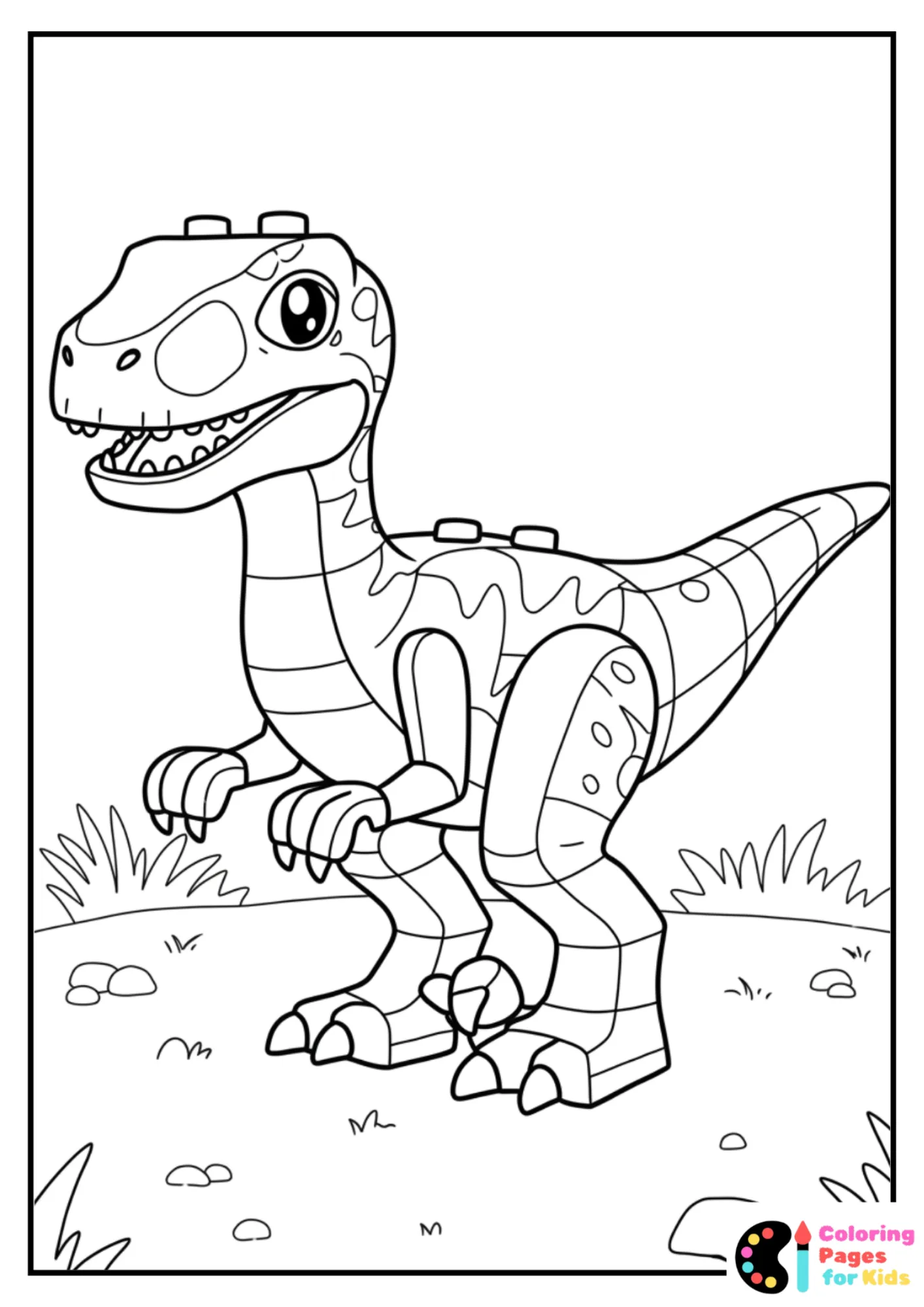 Velociraptor Coloring Pages for Kids (Free PDF Printable) 13 lego velociraptor coloring page