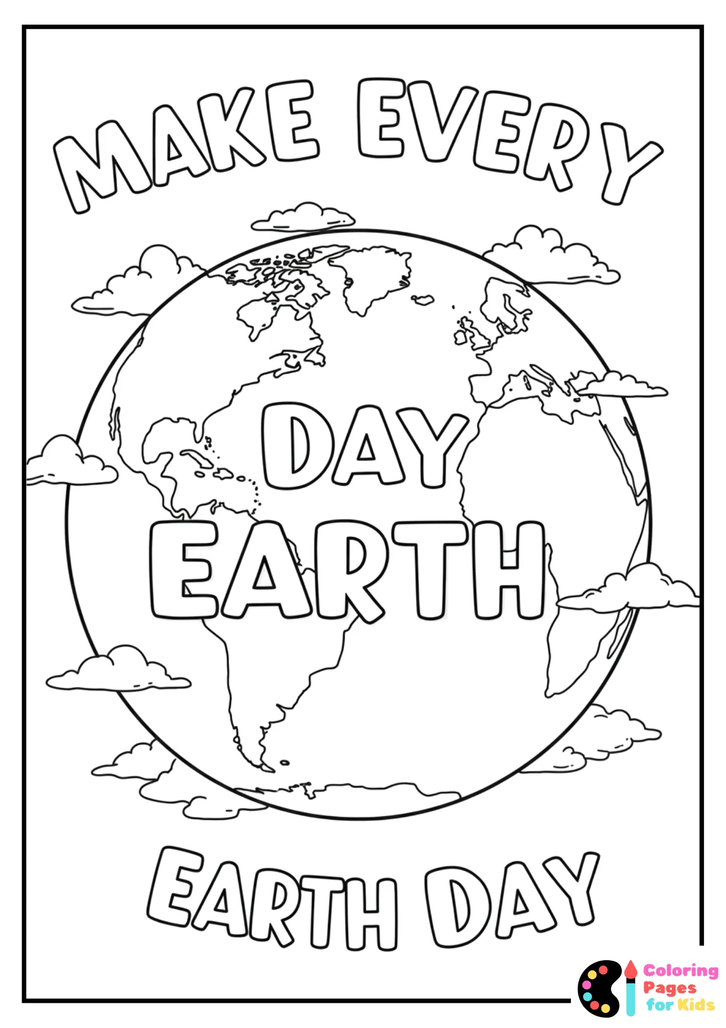 make every day earth day coloring page