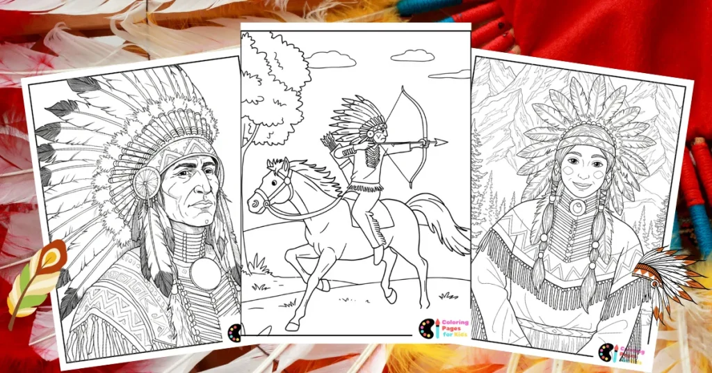 Native American Coloring Pages for Kids (Free PDF Printable) 26 native american coloring pages