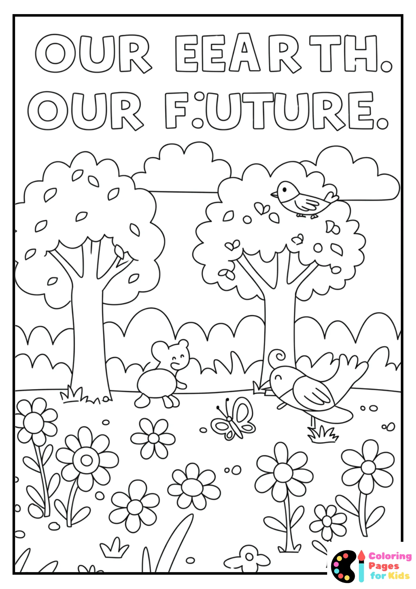 our earth our future coloring page