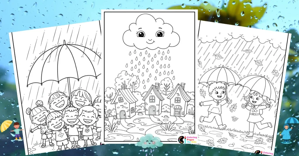 Rain Coloring Pages for Kids (Free PDF Printable) 20 rain coloring pages