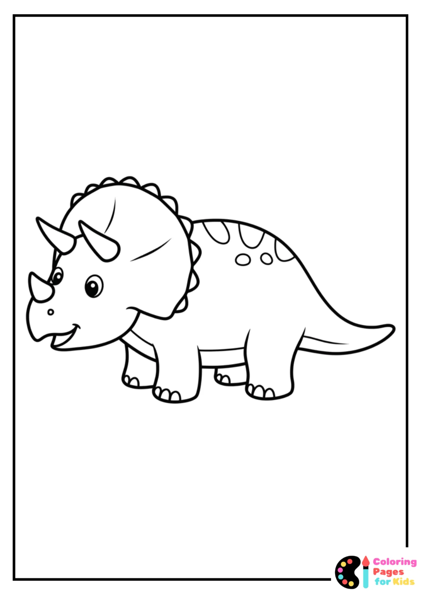 realistic triceratops coloring sheet