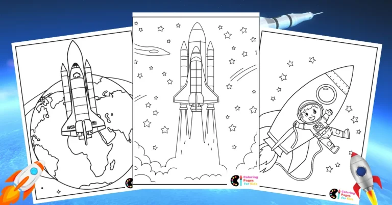 rocket coloring pages