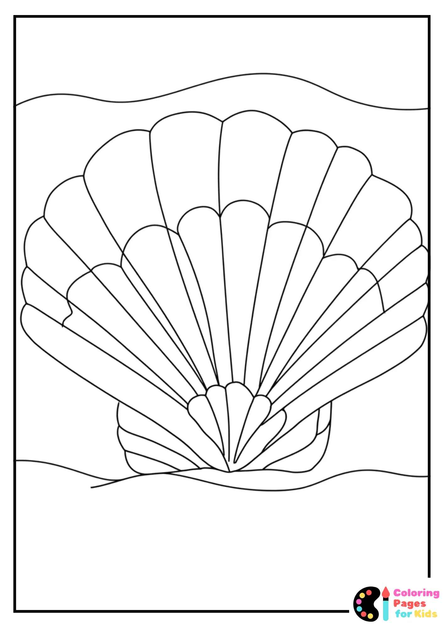 seashell pattern coloring sheet