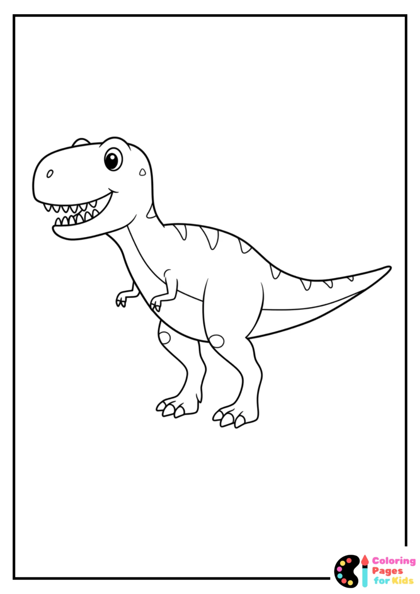 simple t-rex coloring sheet