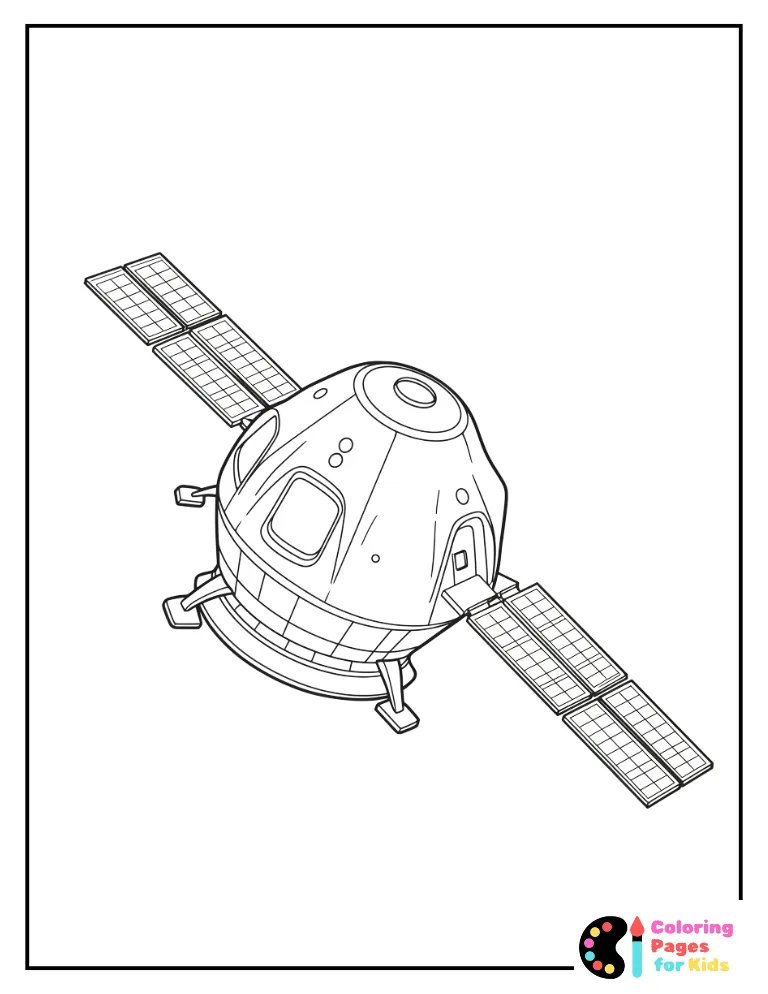 spacex dragon capsule coloring page
