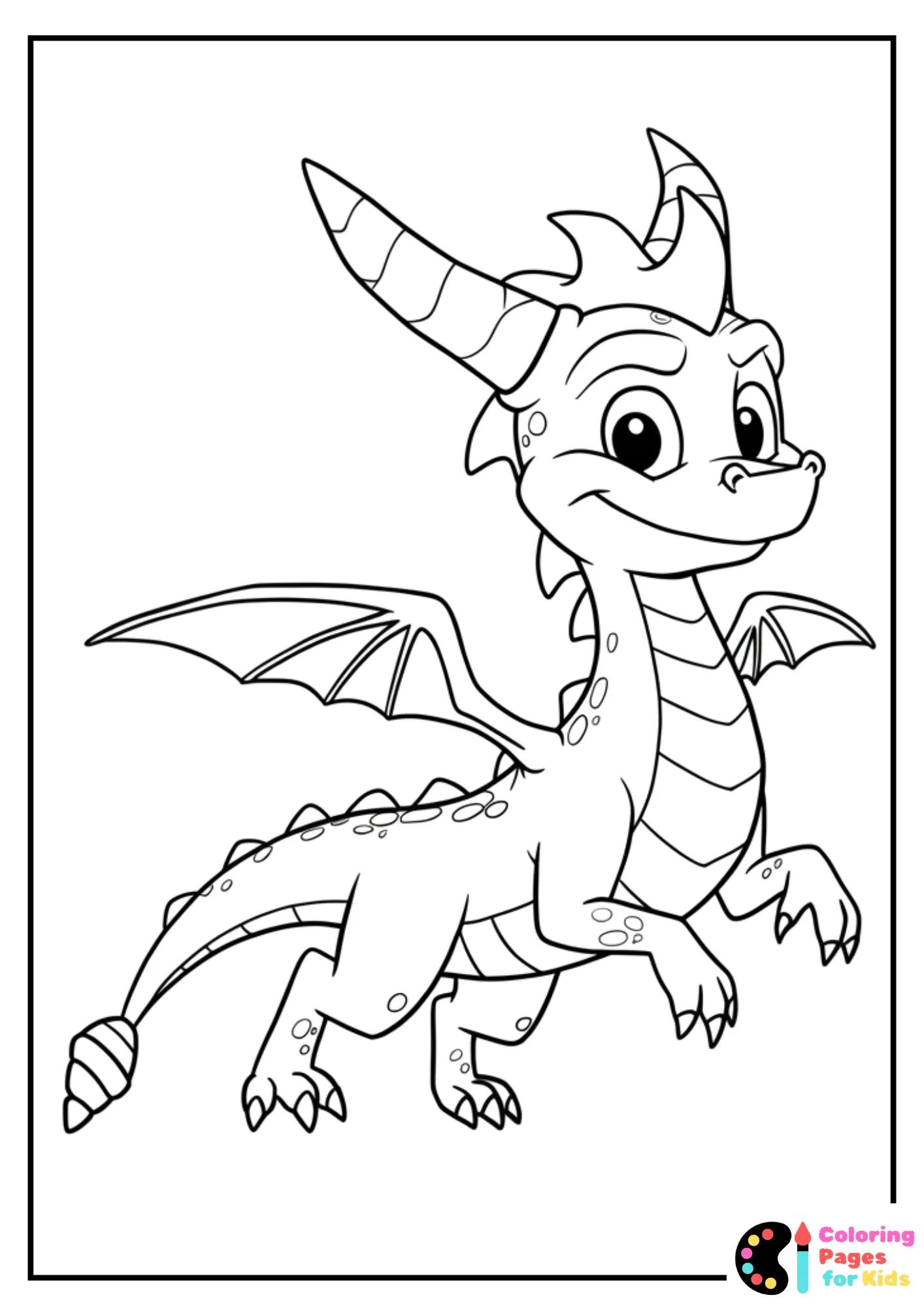 spyro the dragon coloring page