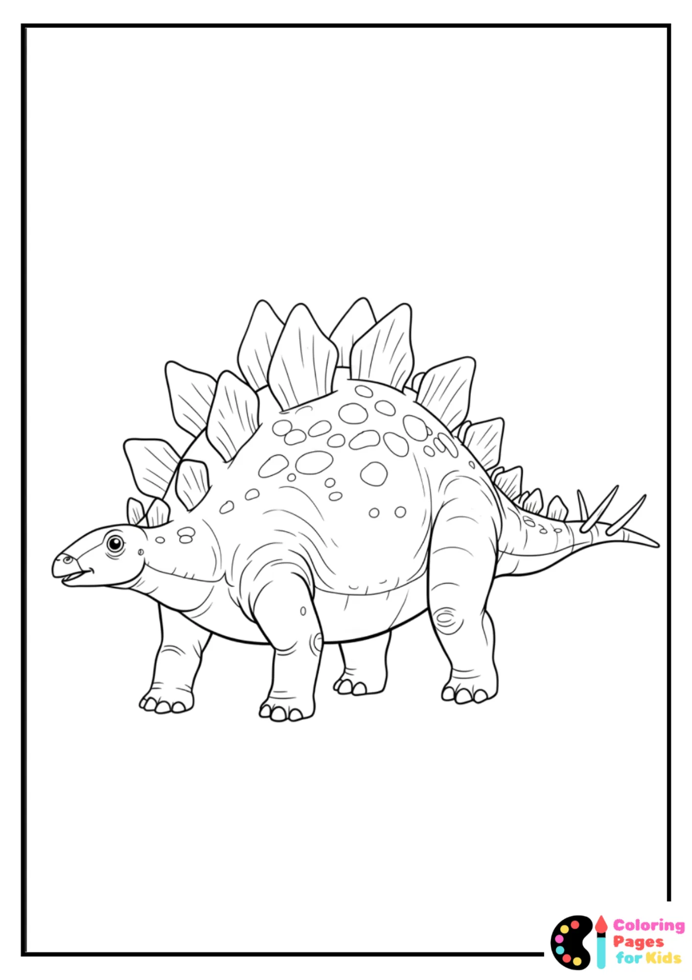 stegosaurus with plates coloring sheet