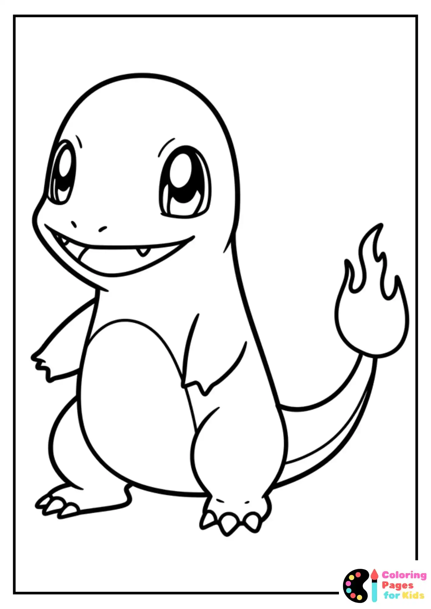 adorable charmander coloring page