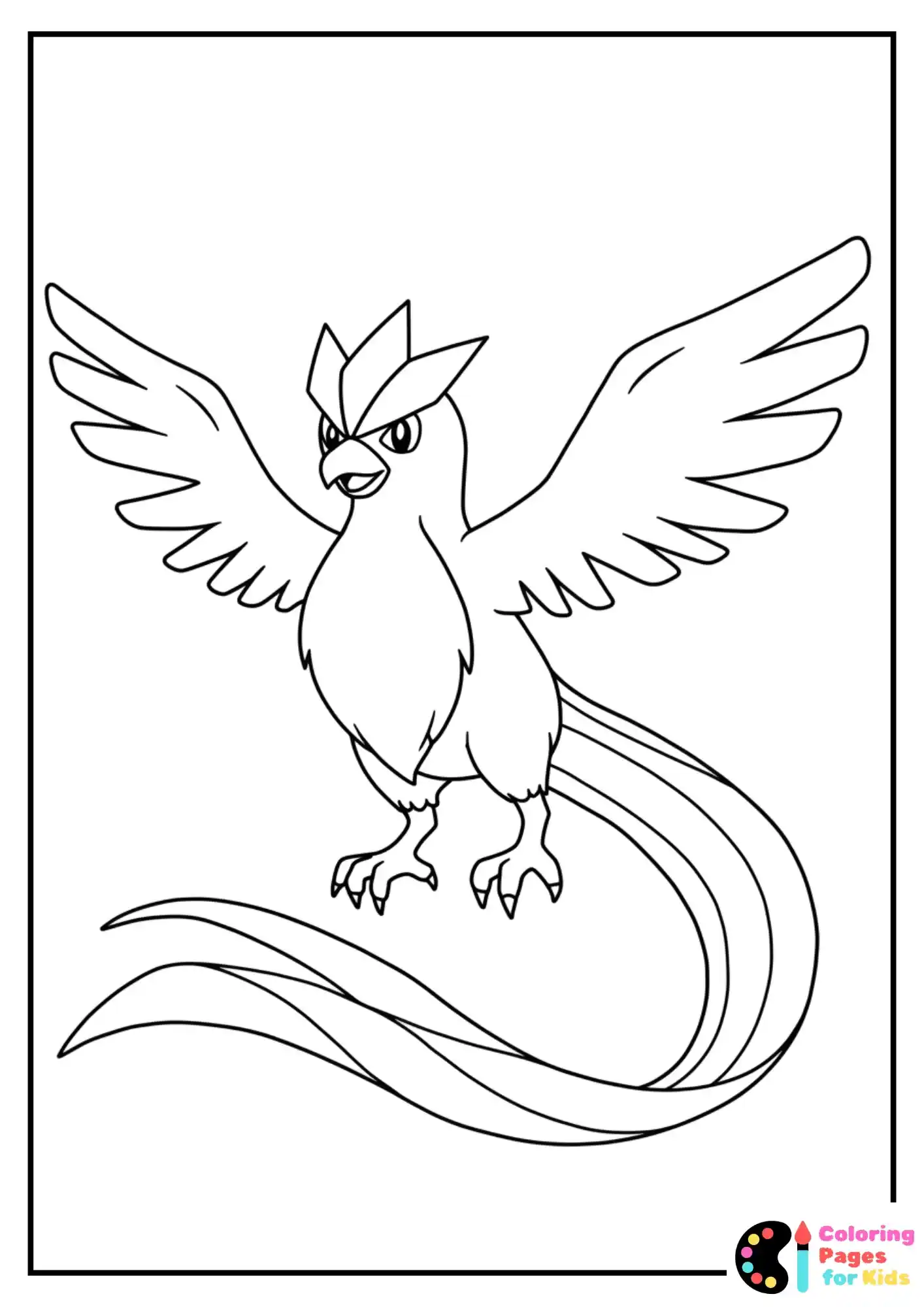 articuno pokemon coloring page