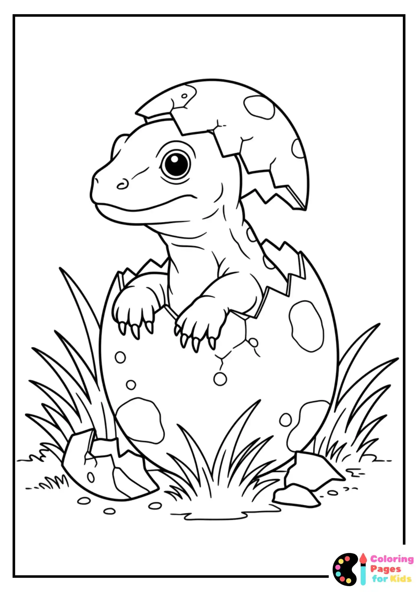 baby komodo dragon hatching coloring page