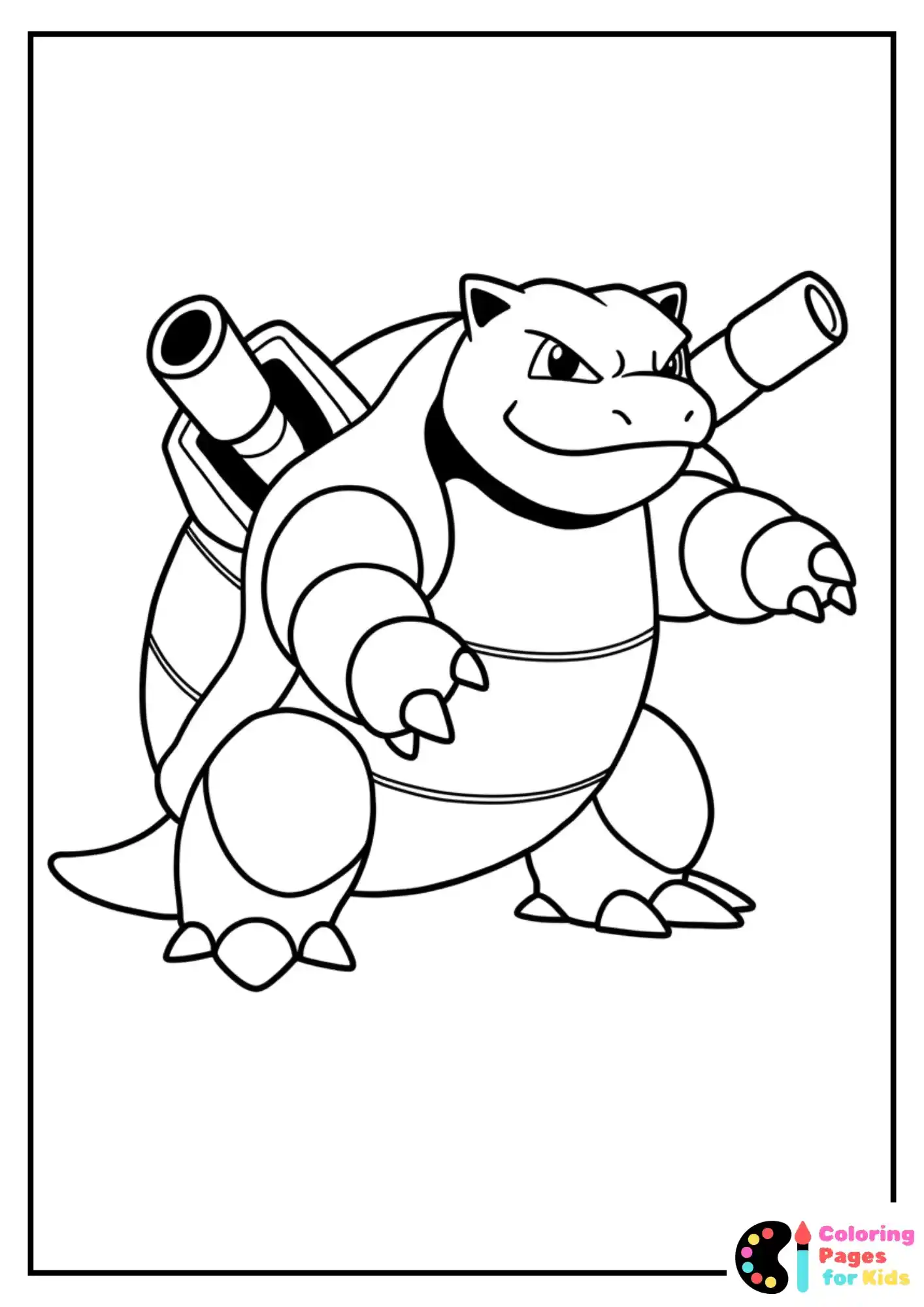 blastoise rare card coloring page