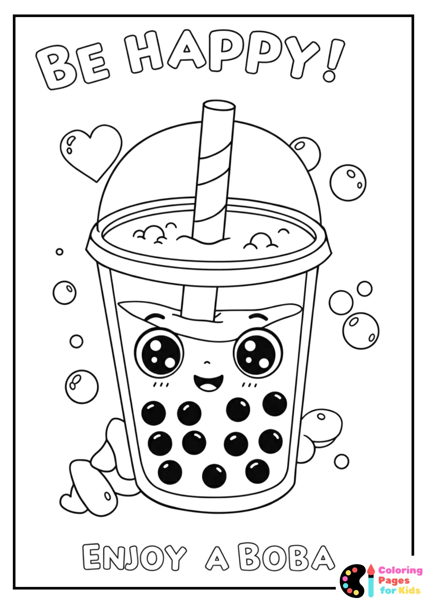 boba tea with cute message