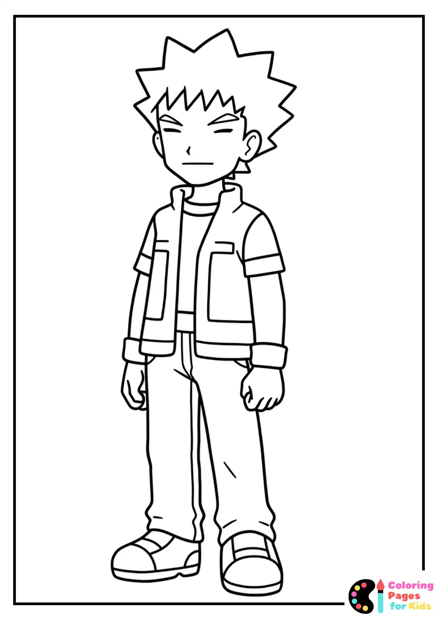 brock from pokemon coloring page