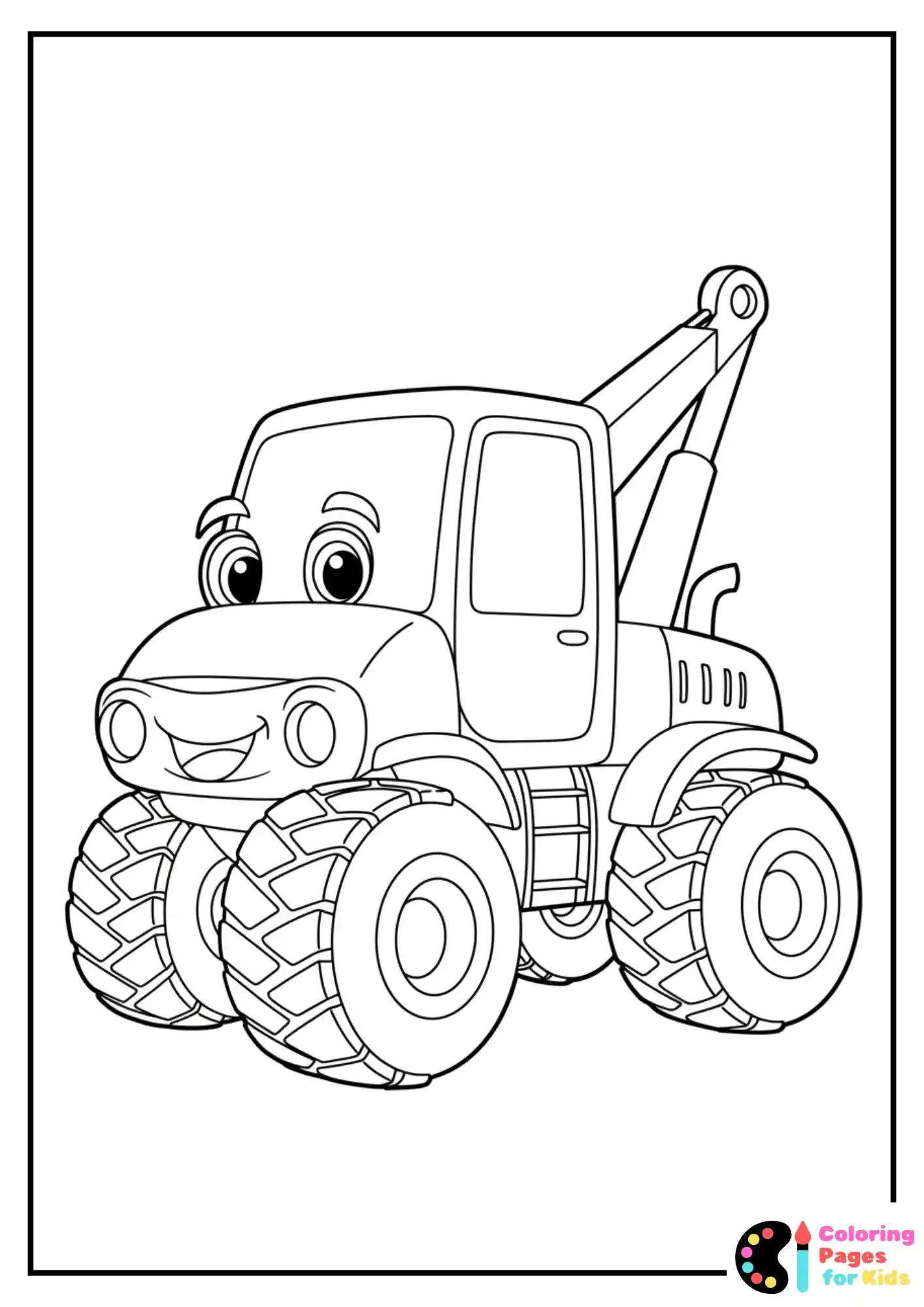 cartoon digger coloring page
