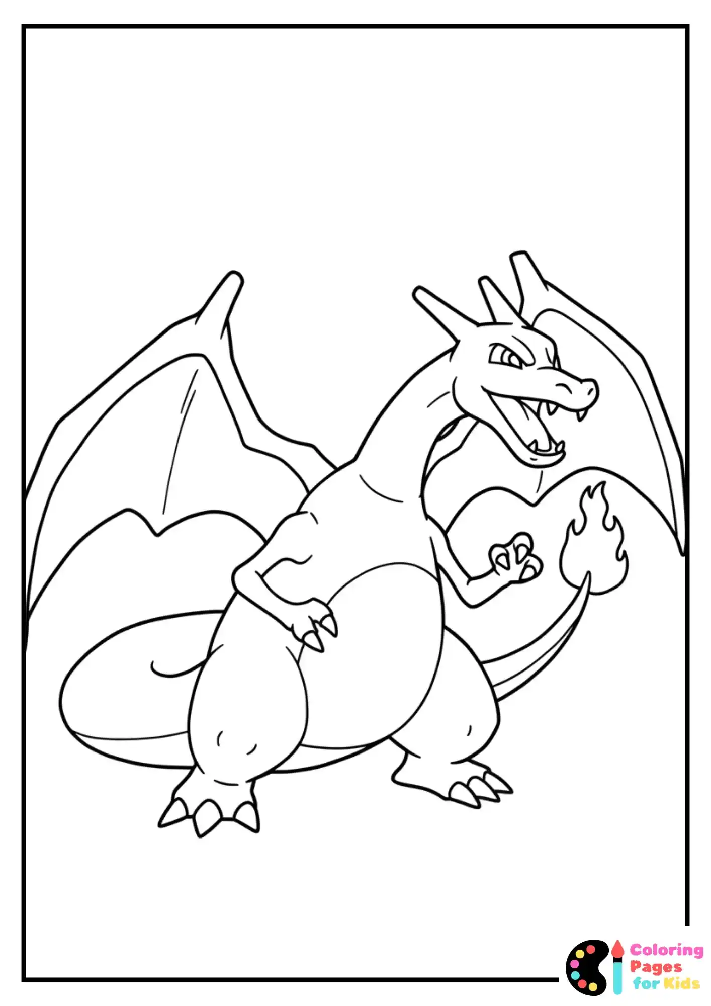 charizard pokemon card coloring page