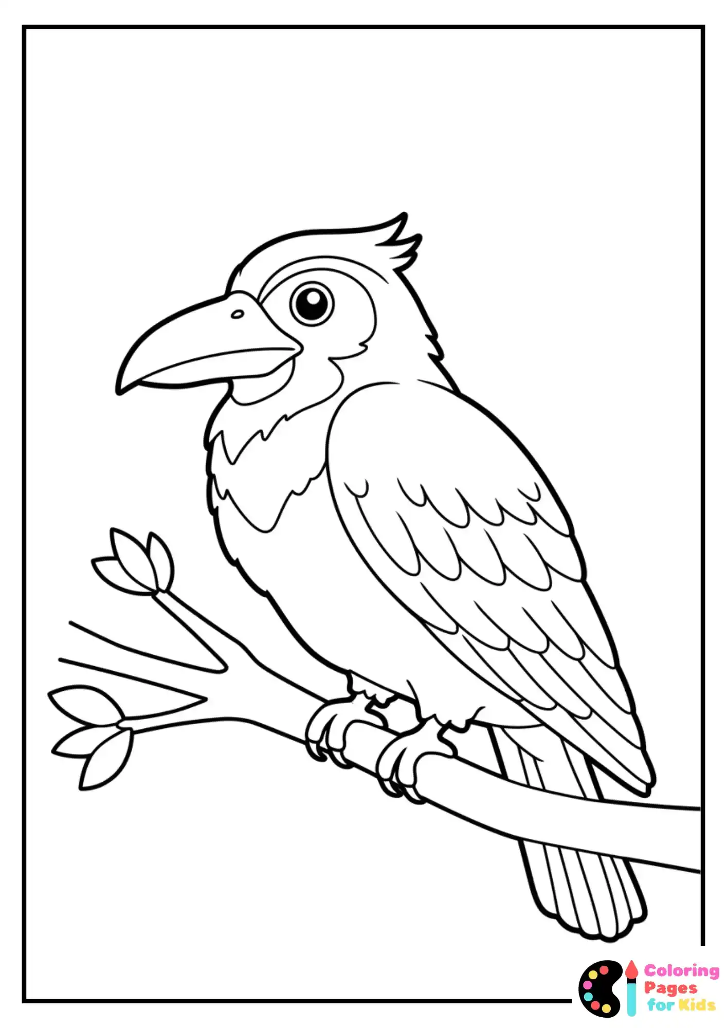 corviknight on branch coloring sheet
