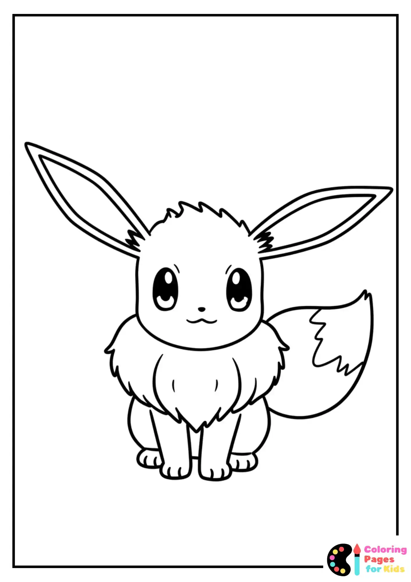cute eevee pokemon coloring sheet