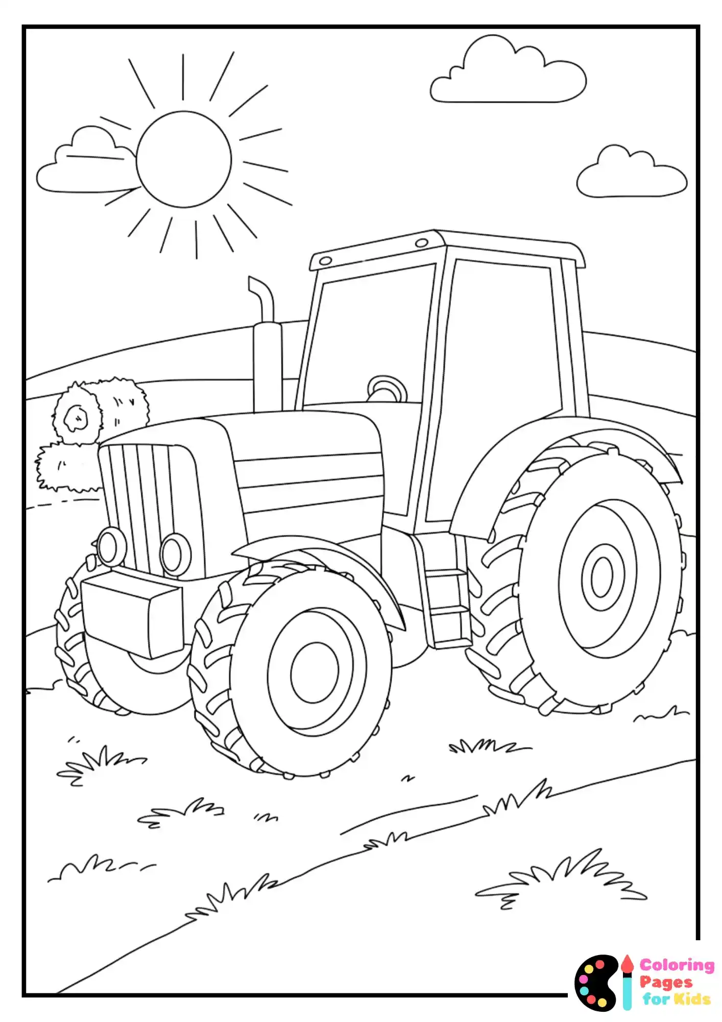 farm tractor coloring sheet