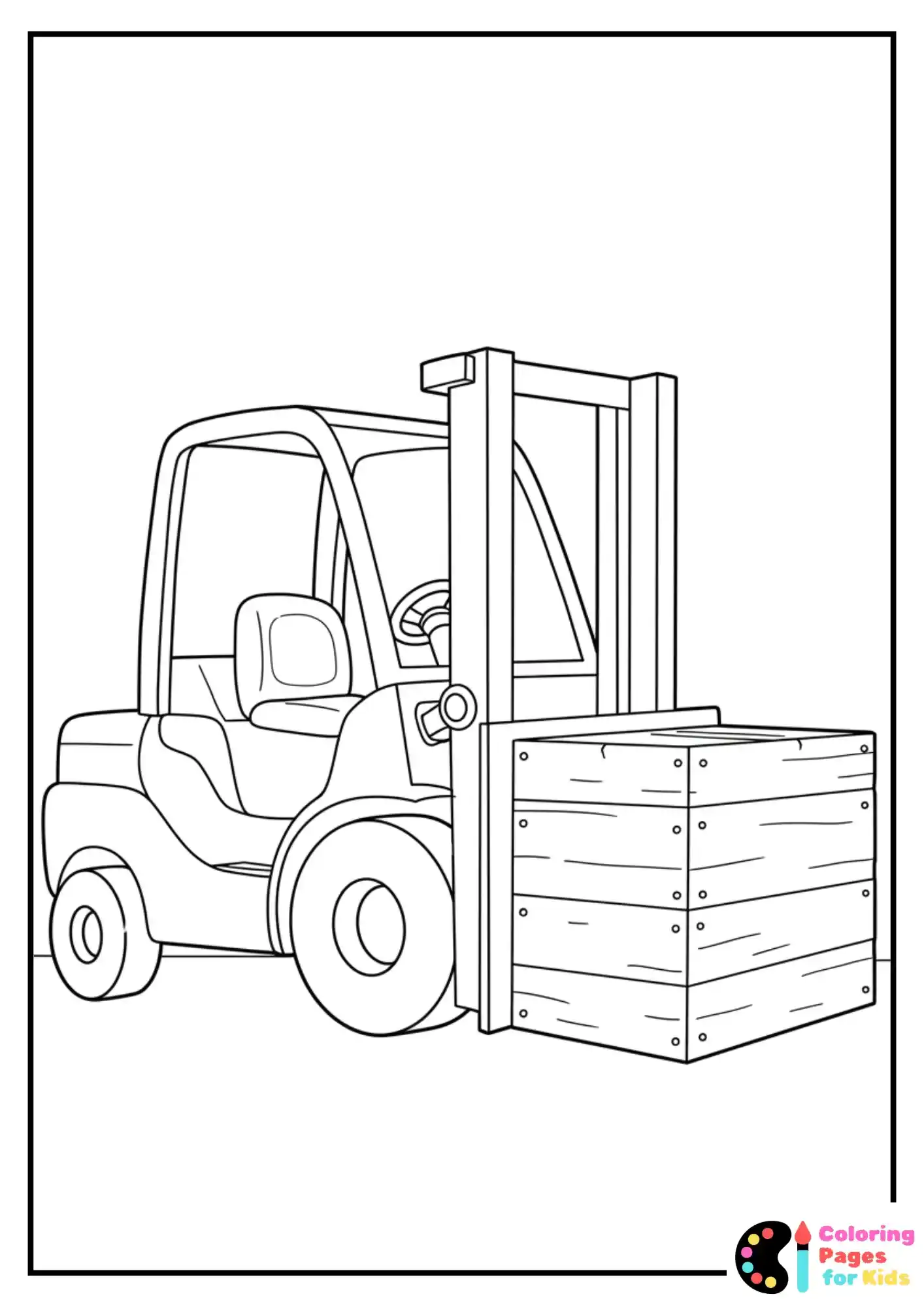 forklift coloring page