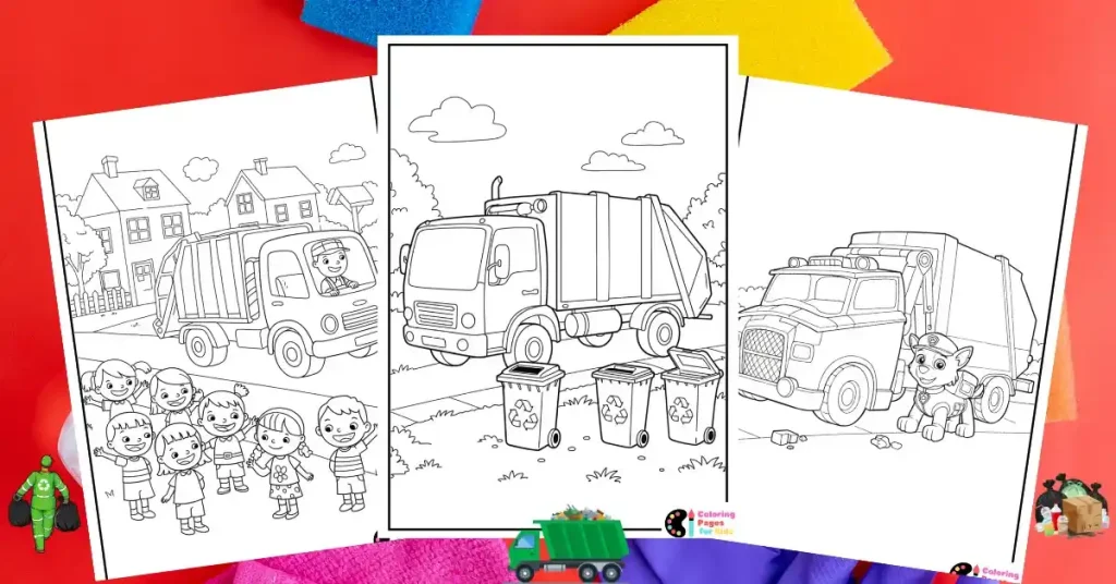 Garbage Truck Coloring Pages for Kids (Free PDF Printable) 30 garbage truck coloring pages