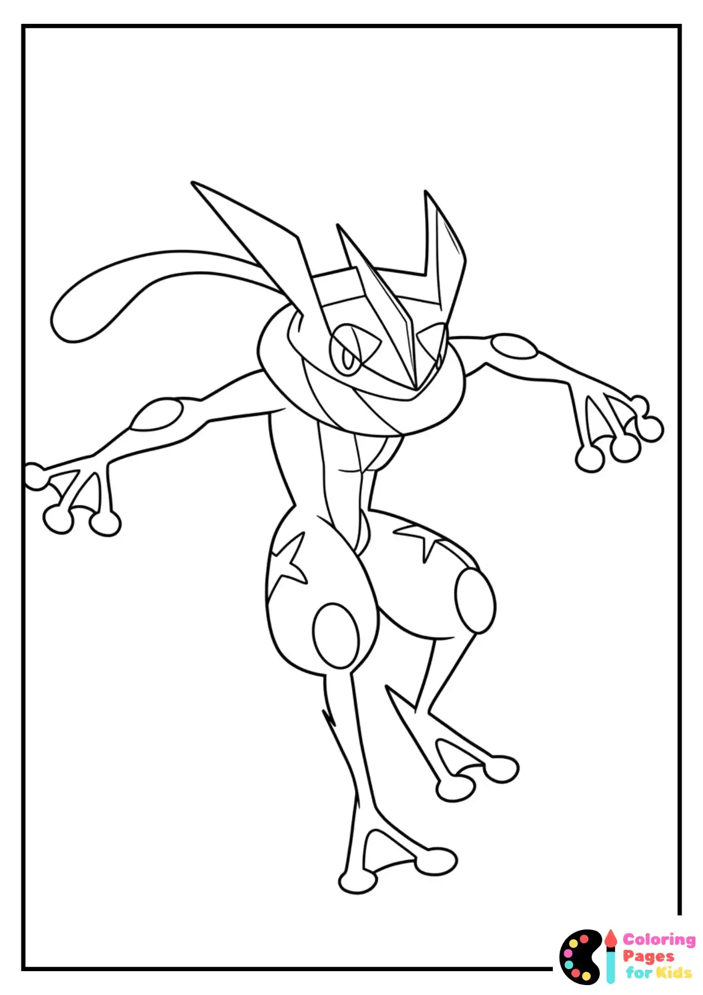 greninja pokemon coloring sheet